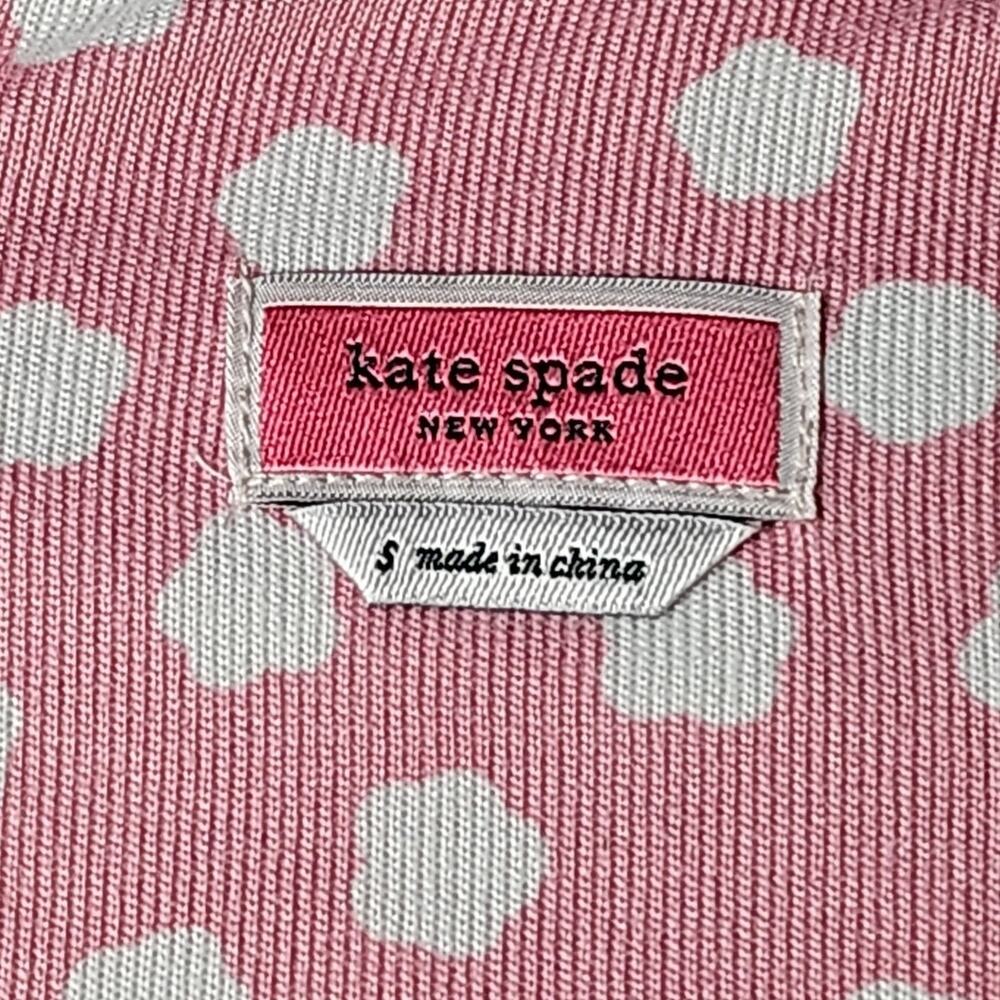 KATE SPADE WOMEN’S LOUNGE/SLEEP LONG SLEEVE DRESS – PINK W/ WHITE STARS – SIZE S - Picture 7 of 8